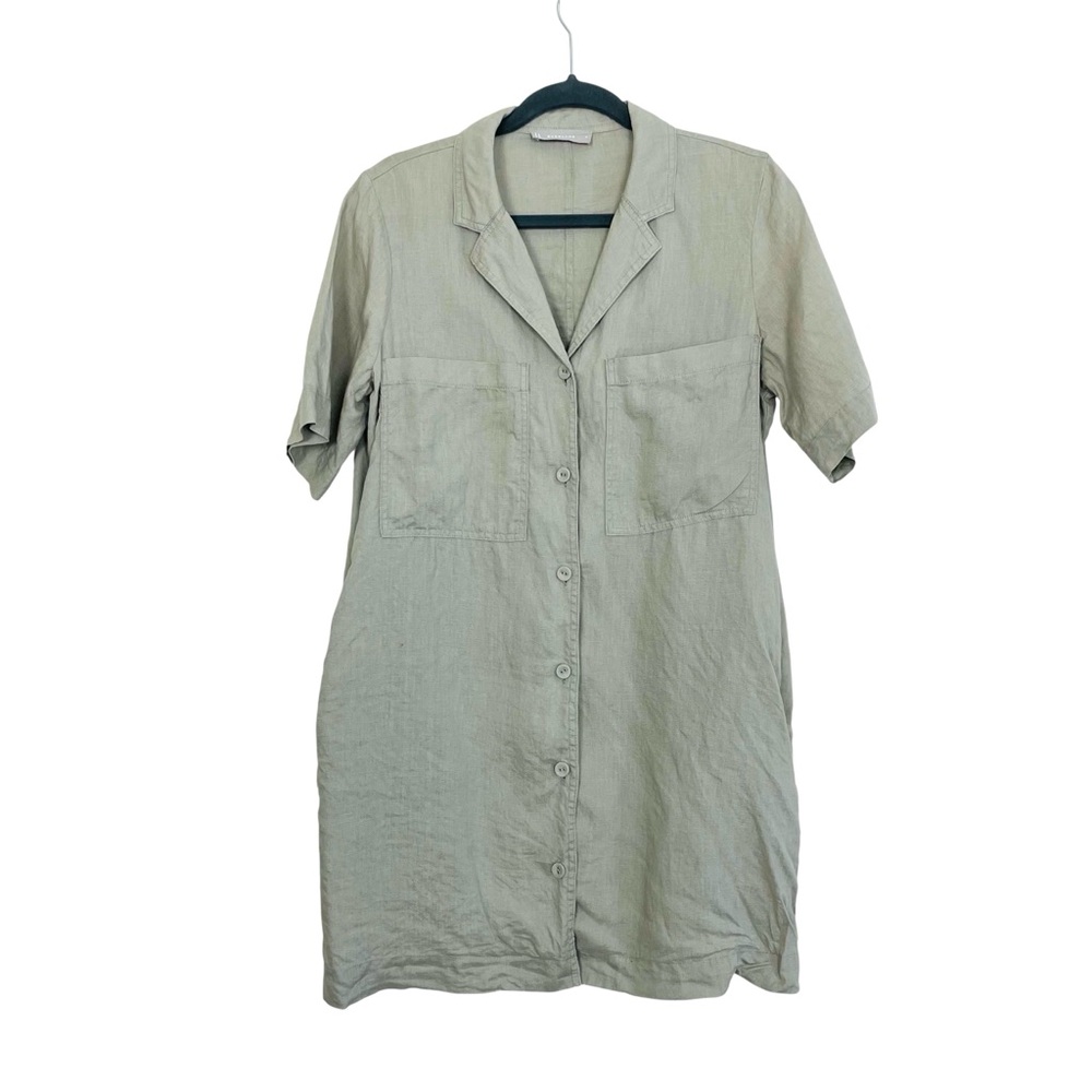 Everlane Seagrass Linen Shirt Dress Small - Picture 13 of 15